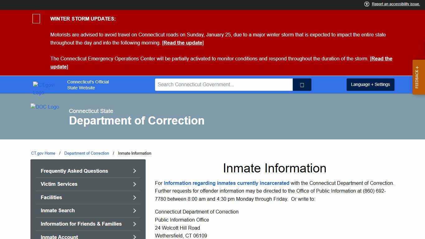 Inmate Information