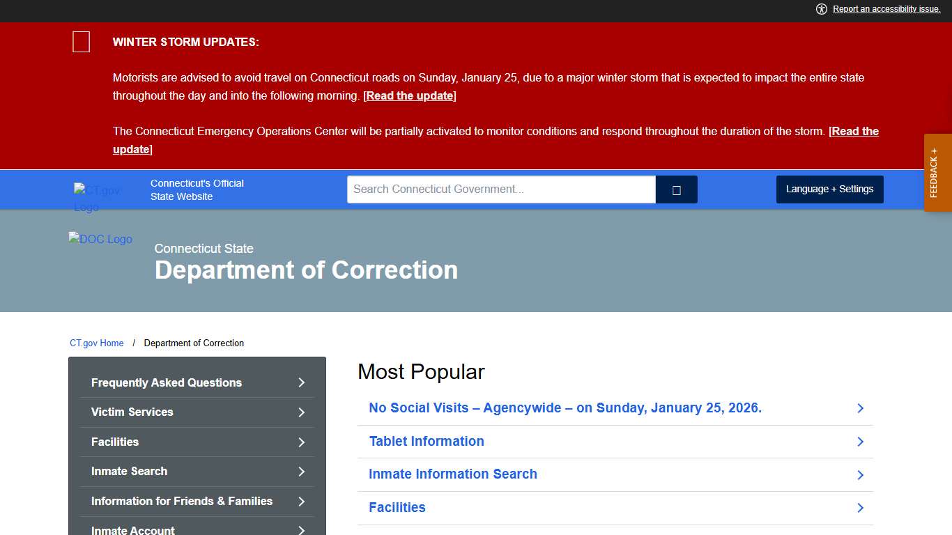 Connecticut Department of Correction